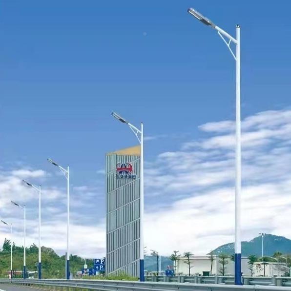 明LED市电路灯太阳能路灯庭院景灯高灯道路照JGI明生杆产观照厂家