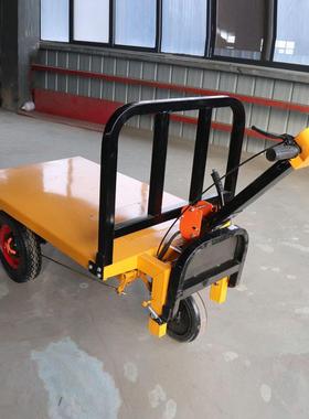 房站驾流式厂仓建筑工地物库搬运运输电XLB动平板小拖车手推车