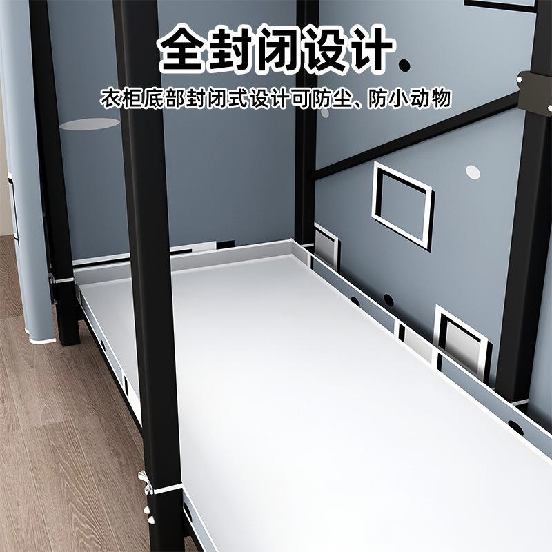 简衣柜OPY家用卧室免安装叠折结易布衣柜出租房用全钢架实耐用衣