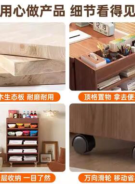 置架可移动储物UQX架客厅窄柜简易小纳书架夹缝展示架超薄物推车