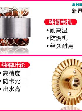 0用新界水泵家自来水自吸增压泵22v/38v高扬程水井抽GSC水水塔电0