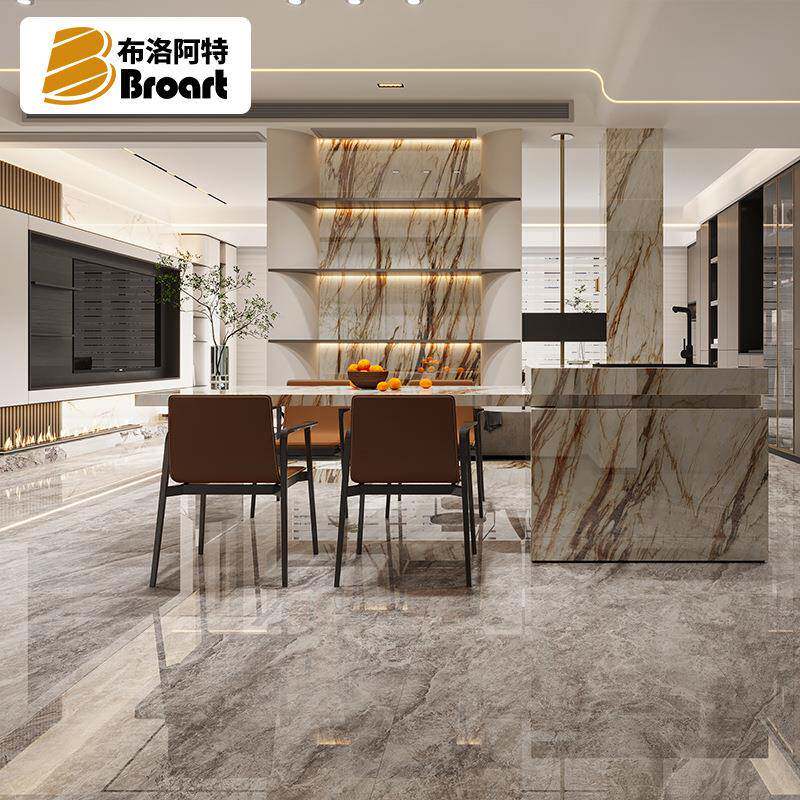 918系列希叶腊灰瓷砖90×1800客厅厨0卫地砖蕉灰白岩板云超朵灰地