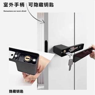 新款 家用簡約門把手木門通用一字極簡門鎖 磁吸生態(tài)鎖隱藏室內(nèi)