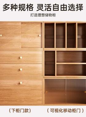 书列架客厅陈柜收纳柜靠墙置物架GEK中古整风组合储物架理落地矮