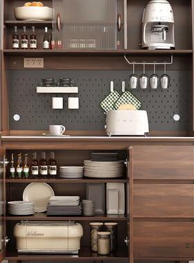 实木餐边柜现代简一约客厅柜茶水纳柜厨DXE房储物柜收柜橱柜体靠