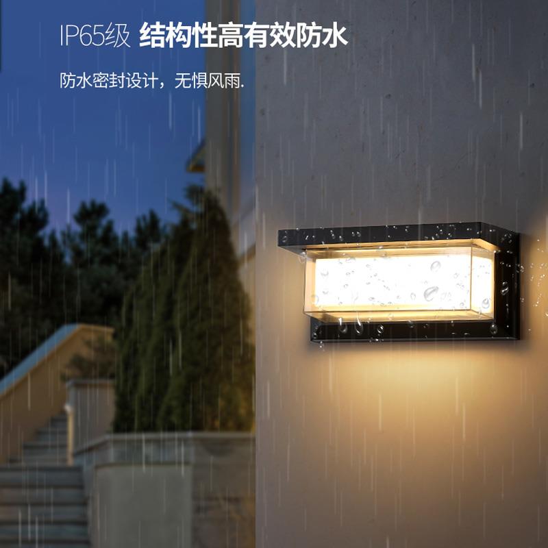 户外壁灯防水人体感应LED入户花园阳台露台过道庭院外墙灯