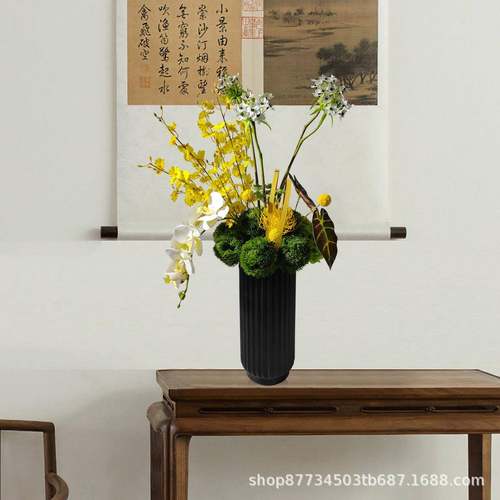 现代轻前奢仿真花艺摆装件样板假间售XYG楼处岛台酒店台桌面花饰