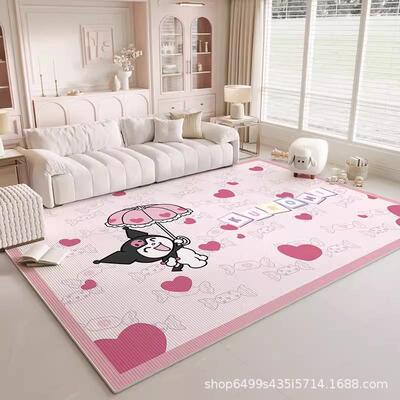 室床边满铺EZI地毯客厅耐免脏易打理地毯卡洗可擦防卧通滑底圈绒