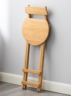 靠背吧台可折叠椅子客厅家用高实脚凳椅木餐厅酒ZRF吧椅凳现代简