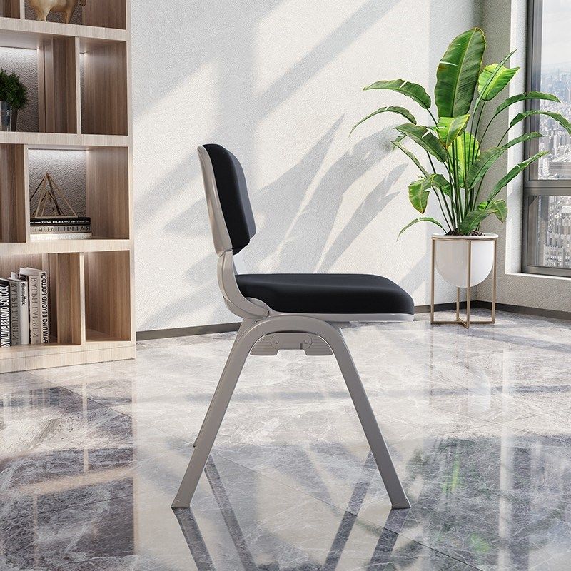 速发培训椅桌椅一体学生靠背职员办公会议舒适椅子简约会议椅蓝色