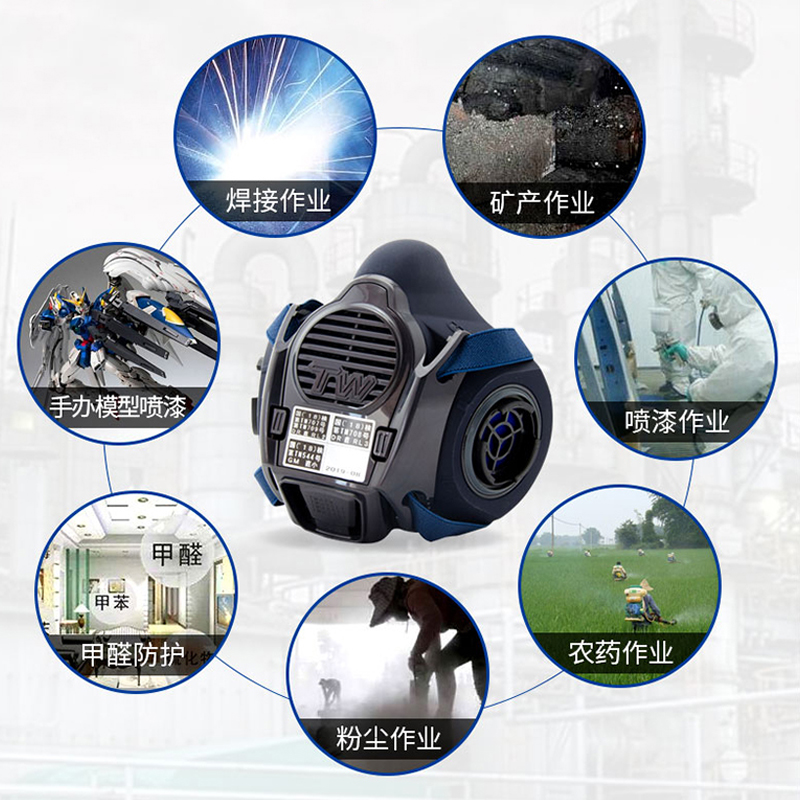 速发重松防尘面具TW08S02S防工业粉尘煤矿井下电焊焊工面罩