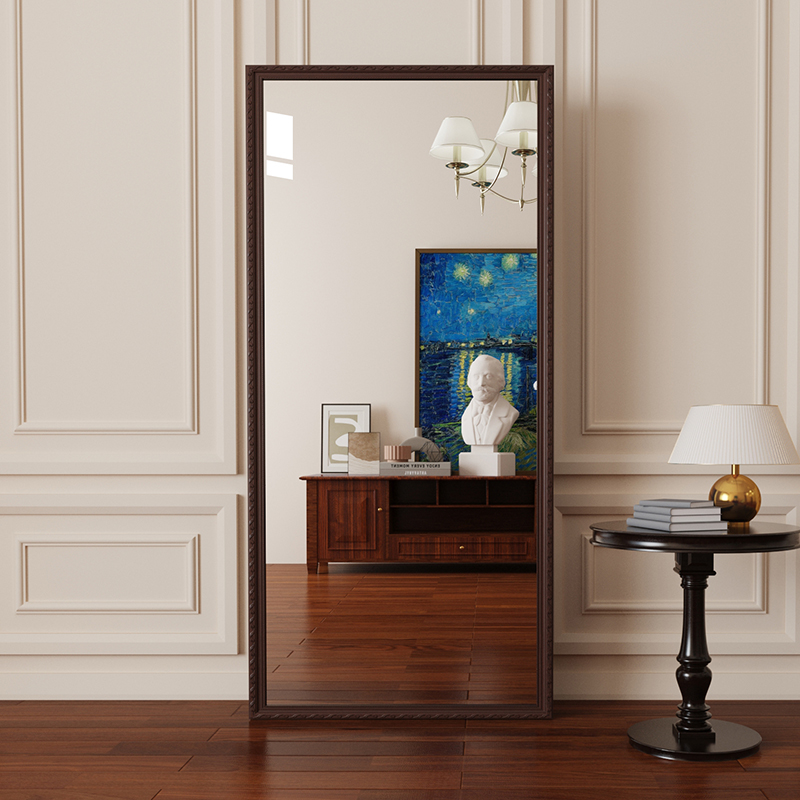 速发美靠复古落身镜全身全身镜家用卧室全地镜子服装店装饰镜壁挂