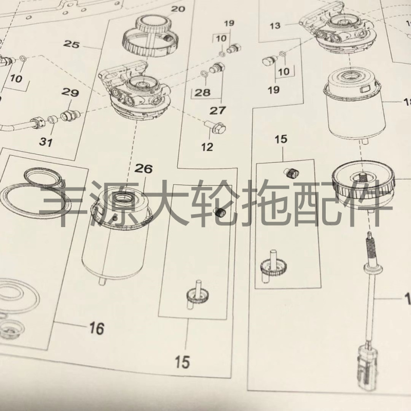 速发迪尔5E 6B油油滤清器滤芯燃柴RE6085排4带O型圈