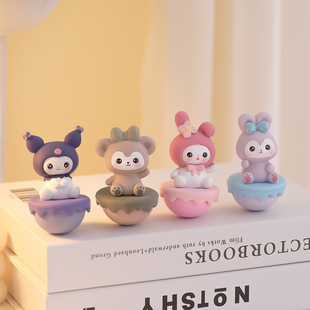 速发不倒翁治愈情面小摆品办公室桌绪装饰件工位解压生日礼物生男