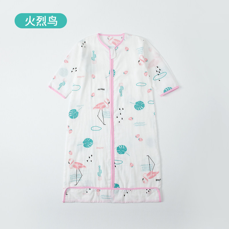 夏季纱布连体g睡袋儿童超薄款中大童防踢被神器空调房宝宝婴儿睡