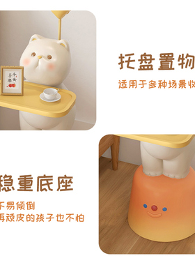 落地摆件创意大型k布丁猫沙发边几客厅卧室家居装饰品乔迁新居礼