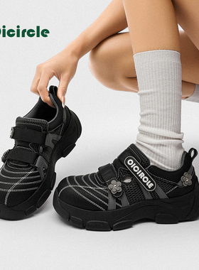 OICIRCLEOICIRCLE运动玛丽珍休闲鞋厚底增高女鞋春夏透气运动鞋