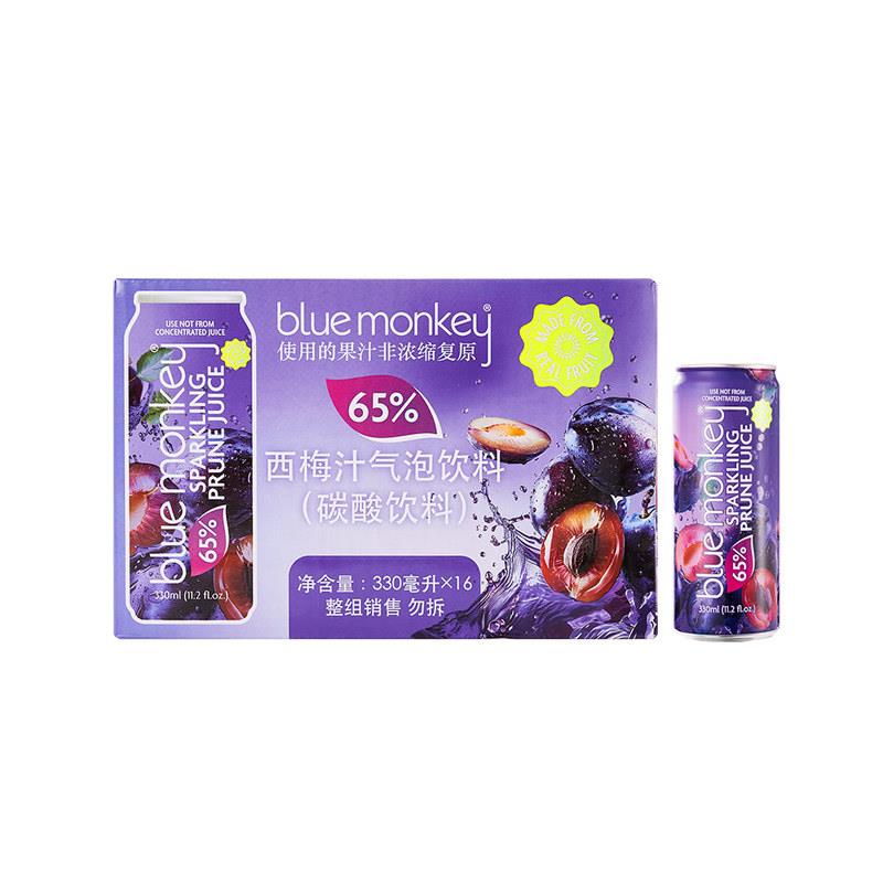 山姆代购BLUE MONKEY越南进口西梅汁气泡饮料330ml*16