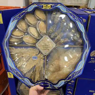 山姆代购MM海纳百川干海产礼盒鲍鱼鱼胶海参螺片紫菜年货送礼590g