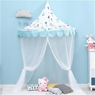 儿童帐篷室内幼儿园游戏屋吊顶半月圆挂墙读书角装饰布置床头挂帐