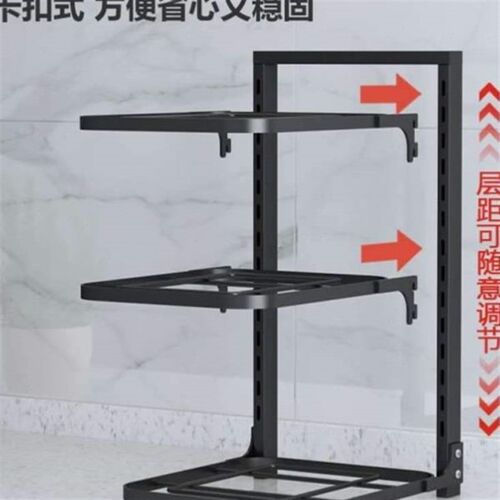 槽柜子收纳专内下水放多层锅架分层家用锅具不锈钢架子置物架厨房