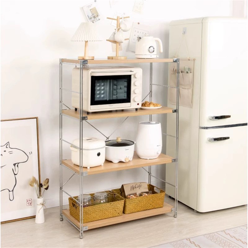 家用多功能日式置物架简约展示架阳台书房卧室多层架可调节收纳架