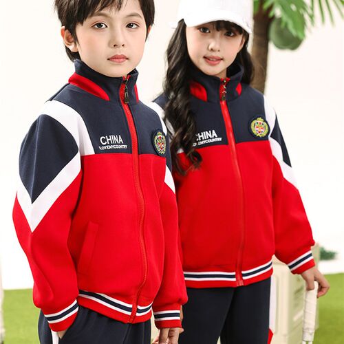 小学生校服冲锋衣七件套幼儿园园服一年级运动会儿童班服秋冬套装