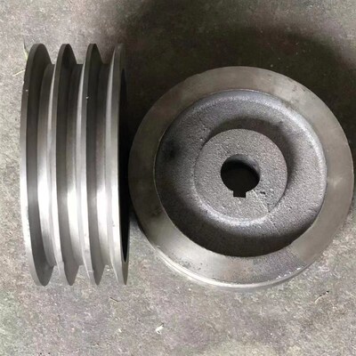 皮带轮A型B型三槽60-160传送轮皮带G盘 三角皮带轮 电机轮铸铁带