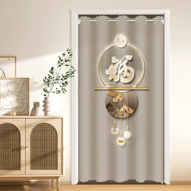 门帘隔断帘衣柜橱柜餐厅洗手间厨房门帘遮挡帘防油烟免打孔伸缩杆