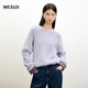 MESUX米岫绵羊毛含羊驼毛保暖双色圆领长袖 毛衣女MMWUE409