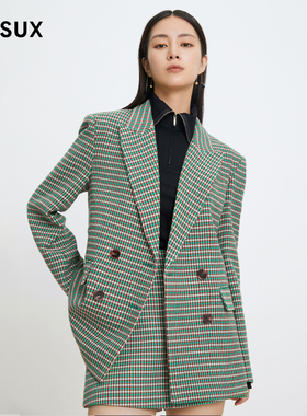 MESUX米岫秋季新款复古腰带设计休闲西装套装外套MKFUF307