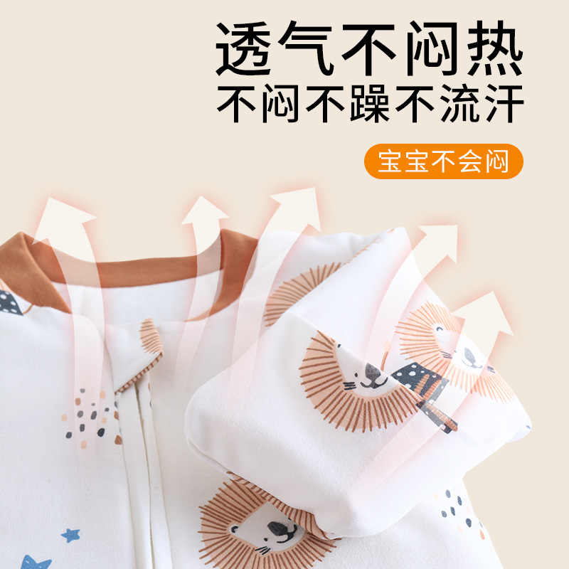 婴儿睡袋春秋冬款恒温新生儿宝宝一体式防踢被世界通用冬天加厚