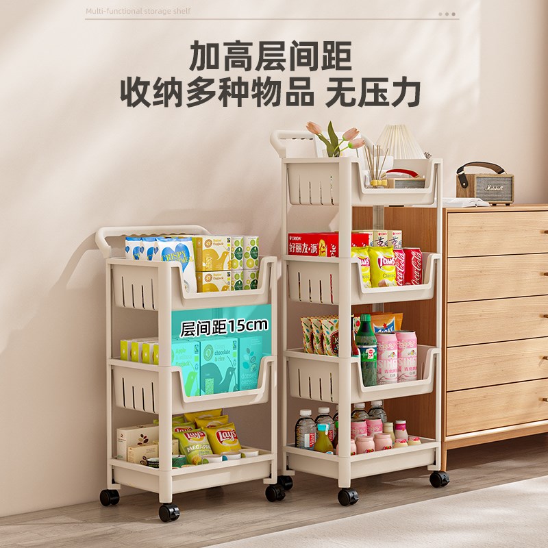 可移动书架小推车落地置物收纳架多层杂物简易桌面旁阅读收纳书柜
