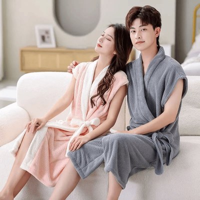 浴巾男款裹巾可穿式浴衣睡袍加大男士专用洗澡游泳青年浴袍2024夏