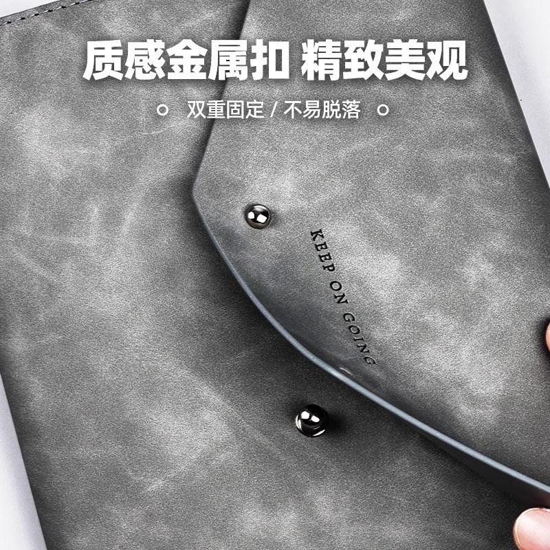 铆钉软皮商务笔记本子文艺精致加厚随身办公男工作记事本简约日记
