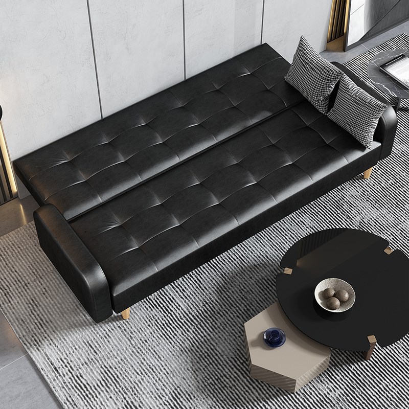皮革沙发小户型客厅沙发床两用酒吧办公接待商店酒店公寓发廊理发