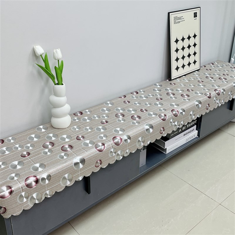 电视柜条几柜防水防油防尘桌布长方形电视机长条柜鞋柜保护垫盖巾