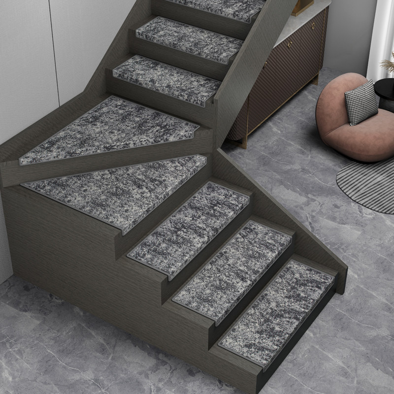 复式楼梯垫轻奢风家用台阶楼梯地毯阶梯式免胶自粘防滑楼梯踏步垫