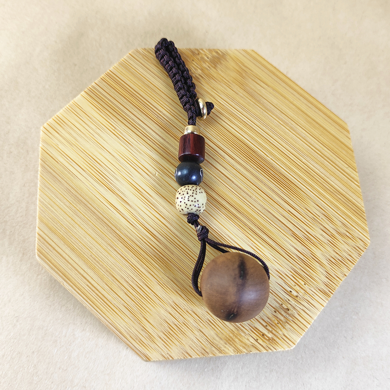 真雷枣木散珠木质木珠雷痕枣木手持念珠本命年手链雷劈木平安挂件