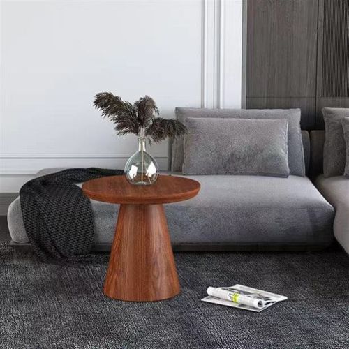 实木边几客厅沙发角几小茶几简约圆形茶几洽谈桌民宿组合小圆桌