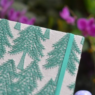 005c 横板手工随身旅行水彩本手账速写本300g棉浆阿诗 绿光森林