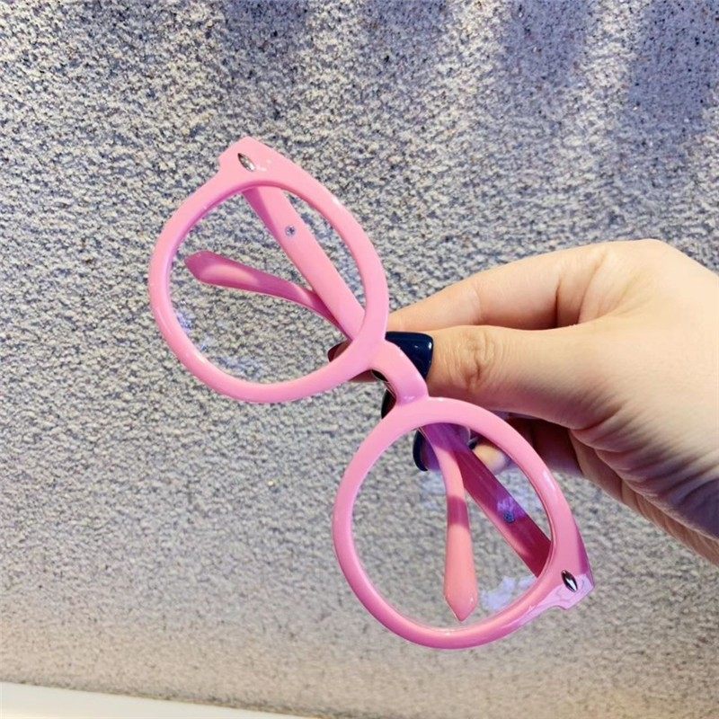 新款儿童复古豹纹眼镜小孩装饰平光镜宝宝护目眼镜框男女童眼镜潮