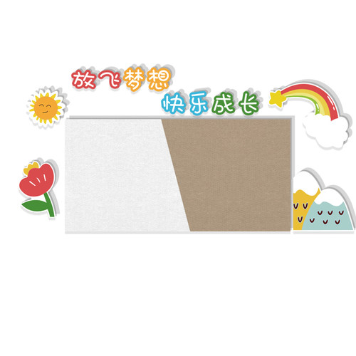 毛毡贴照片展示板阅览教室文化图书角布置装饰幼儿园童绘本馆环创