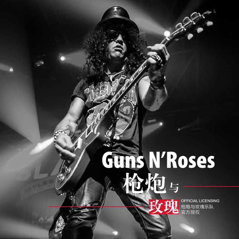 加拿大 Perris派瑞斯Gun N Roses枪花签名款皮/布制电木吉他背带