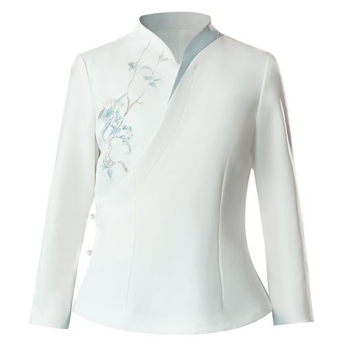 衣研堂高档餐厅服务员工作服长袖酒店饭店茶楼中式餐饮定制女秋冬