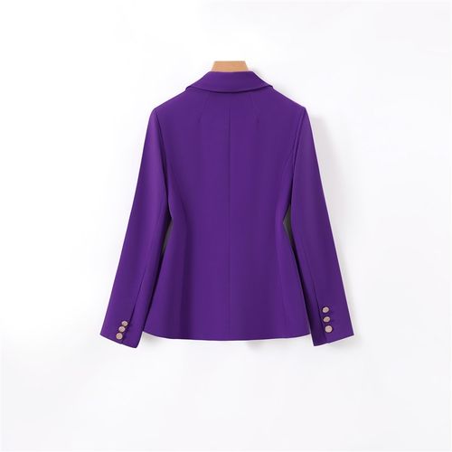 紫色西装套装女秋冬新款高端职业装气质女神范正装工作服西服外套