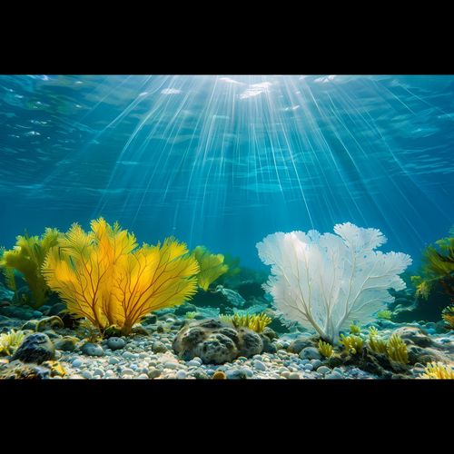 鱼缸背景贴纸高清图3D立体水草绿植装饰背景纸壁纸外贴鱼缸背景画