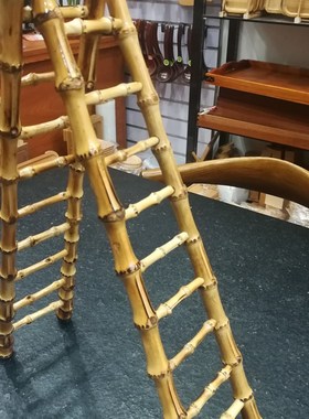 迷你小梯子装饰竹鞭三文鱼节节高升竹篱笆杯架刺身船小摆件创意