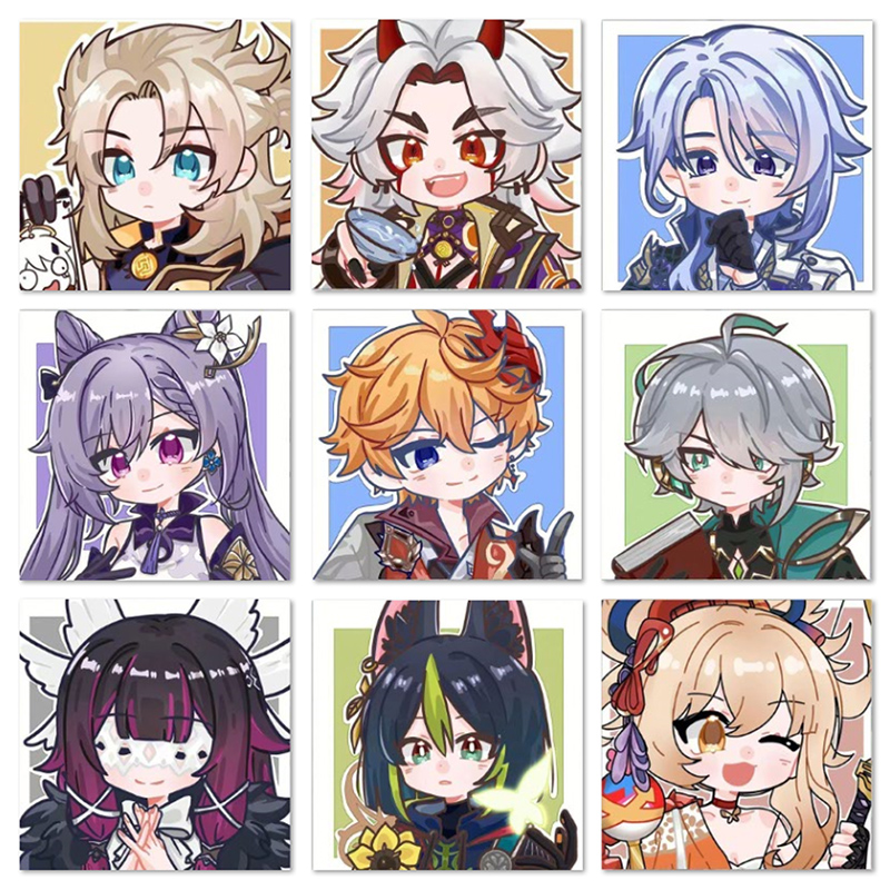 原神荒泷一斗魈神里绫华胡桃全人物 diy数字油彩画填色手绘装饰画