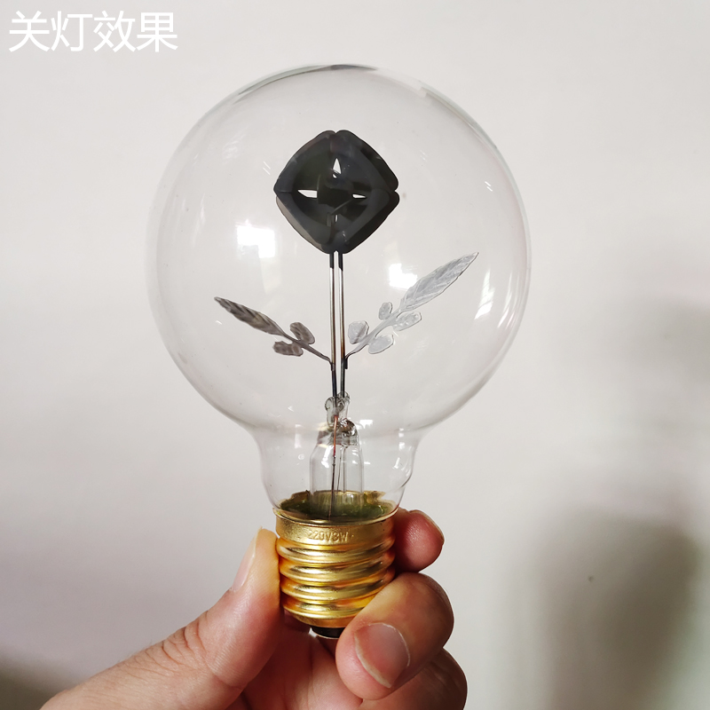 爱迪生玫瑰花灯泡创意艺术火焰节能装饰氛围小夜灯E27螺口灯座